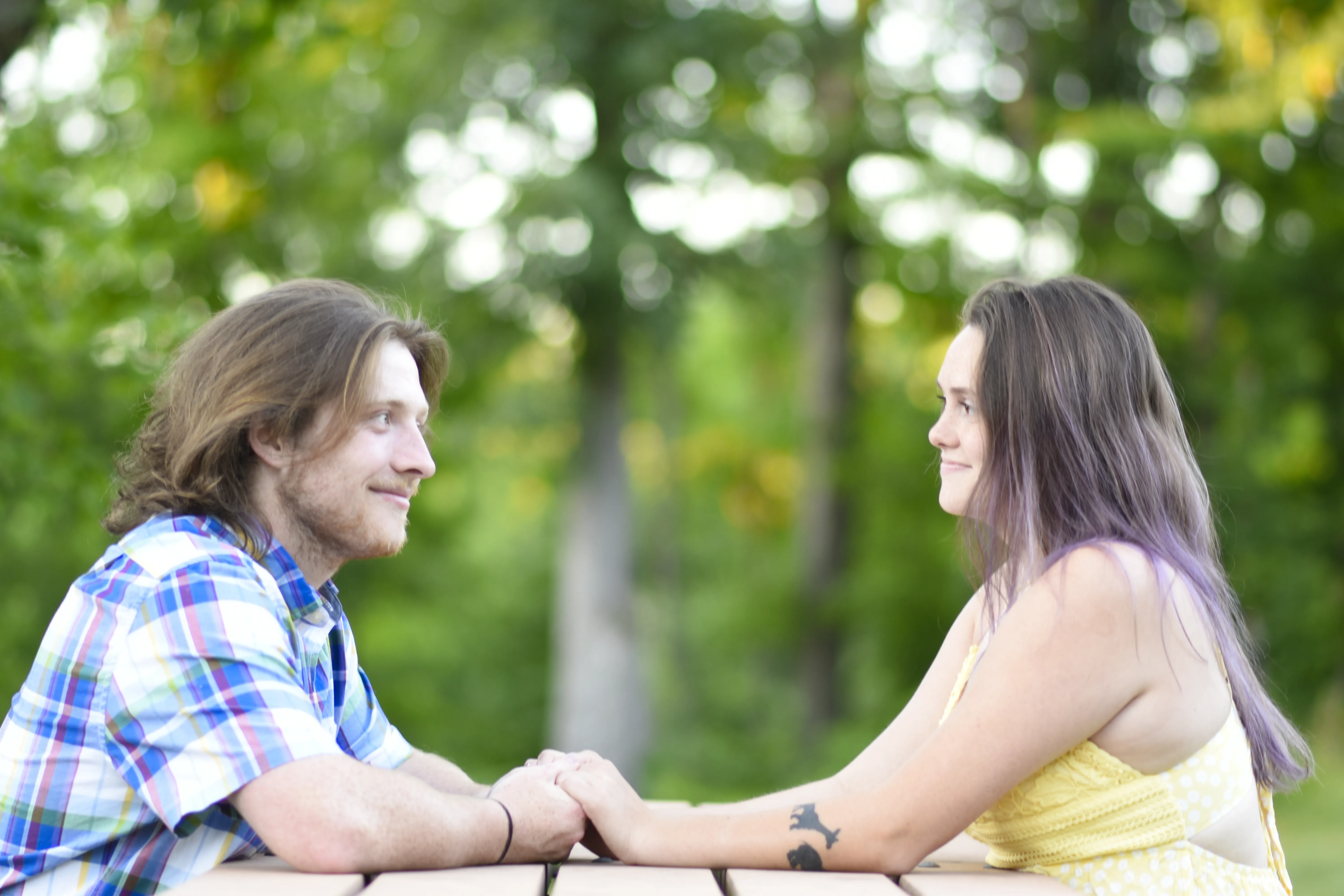 Couple hugging